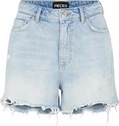 Pieces Pantalon Pctulla Hw Shorts Lb-ba Noos 17124330 Blue Clair Denim Femme Taille - XL