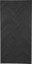 HSM Collection - Tafeltop Fishbone Rechthoek- 240x100x4 - Zwart - Eiken