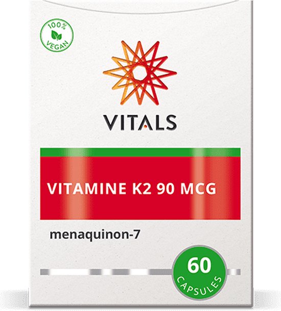 Vitals Vitamine K2 90 mcg 60 Capsules MK7 bevat K2Vital