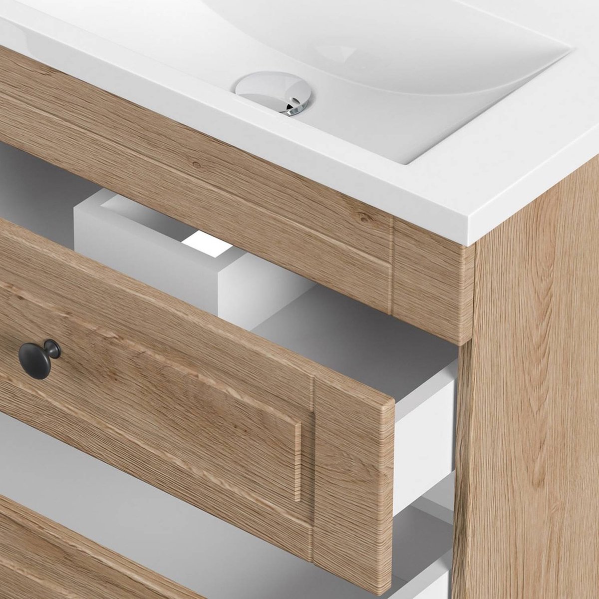 526•NEUF•Armoire d'évier Meuble Dessous Evier pour Salle de Bain Meuble