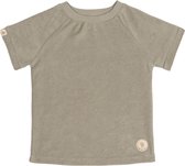Lässig T-shirt terry badstof - olive 86/92 13-24 mnd