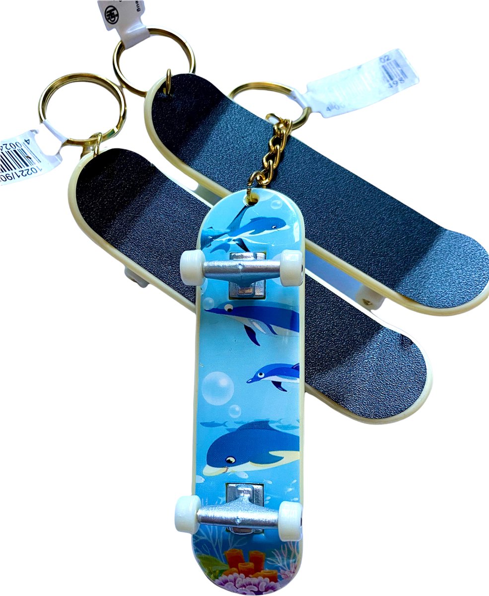 Sleutelhanger - Skateboard - Vissen