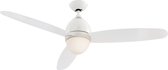 Plafondventilator met lamp | 2xE27 fitting | Incl. afstandsbediening | Wit