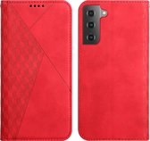 Samsung Galaxy S22 Book Case - PU Lederen Telefoonhoesje - Pasjeshouder - Rood