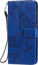 Mobigear Telefoonhoesje geschikt voor Nokia 2.3 Hoesje | Mobigear Butterfly Bookcase Portemonnee | Pasjeshouder voor 2 Pasjes | Telefoonhoesje voor Pinpas / OV Kaart / Rijbewijs - Blauw
