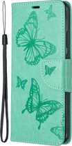 Mobigear Telefoonhoesje geschikt voor Huawei P40 Pro Hoesje | Mobigear Butterfly Bookcase Portemonnee | Pasjeshouder voor 2 Pasjes | Telefoonhoesje voor Pinpas / OV Kaart / Rijbewijs - Turquoise
