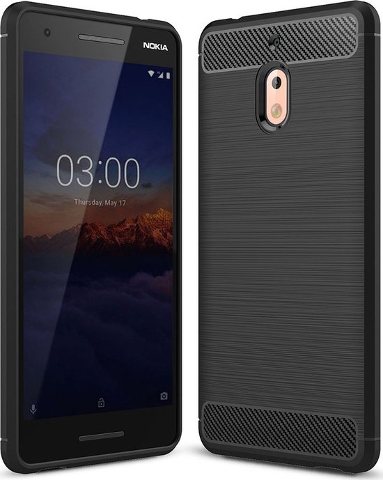 Coque Antichoc Mobigear Carbon Fibre Brossée Noire Nokia 2.1