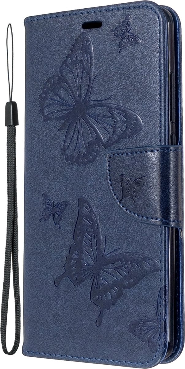 Mobigear Telefoonhoesje geschikt voor Xiaomi Redmi 8A Hoesje | Mobigear Butterfly Bookcase Portemonnee | Pasjeshouder voor 2 Pasjes | Telefoonhoesje voor Pinpas / OV Kaart / Rijbewijs - Blauw