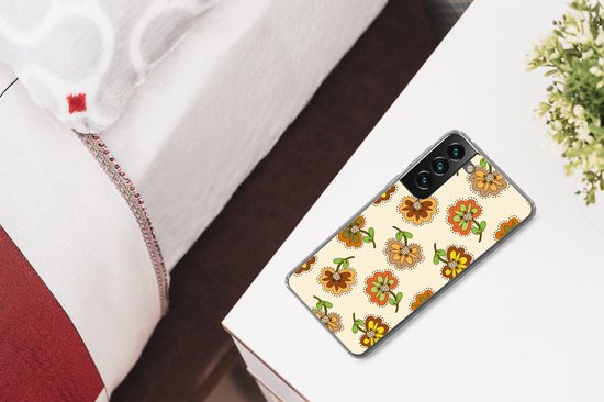 Coque Samsung Galaxy S22 Plus - Design - Fleurs - Rétro - Vintage - Coque de téléphone en Siliconen