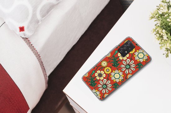 Coque Samsung Galaxy A33 5G - Design - Fleurs - Hippie - Rétro - Coque de téléphone en Siliconen