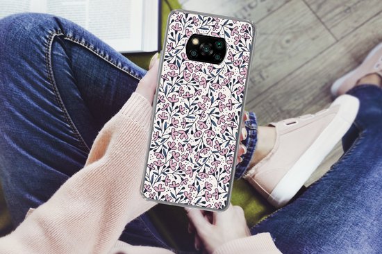 Coque Xiaomi Poco X3 NFC - Meiden - Fleurs - Rose - Motifs - Coque de téléphone en Siliconen -