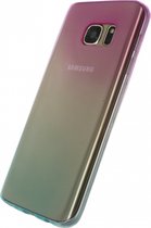 Samsung Galaxy S7 Hoesje - Xccess - Thin Serie - TPU Backcover - Blauw / Roze - Hoesje Geschikt Voor Samsung Galaxy S7