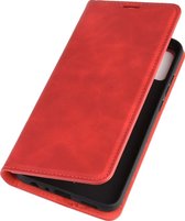 Mobigear Telefoonhoesje geschikt voor HONOR 9X Lite Hoesje | Mobigear Retro Slim Bookcase Portemonnee | Pasjeshouder voor 3 Pasjes | Telefoonhoesje voor Pinpas / OV Kaart / Rijbewijs - Rood