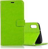 Mobigear Telefoonhoesje geschikt voor Samsung Galaxy A10 Hoesje | Mobigear Wallet Bookcase Portemonnee | Pasjeshouder voor 3 Pasjes | Telefoonhoesje voor Pinpas / OV Kaart / Rijbewijs - Groen