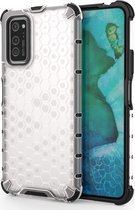 Mobigear Hoesje geschikt voor Samsung Galaxy S20 Plus Telefoonhoesje Hardcase | Mobigear Honeycomb Backcover Shockproof | Schokbestendig Galaxy S20 Plus Telefoonhoesje | Anti Shock Proof - Wit