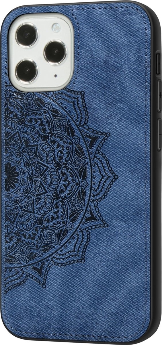 Mobigear Hoesje geschikt voor Apple iPhone 12 Pro Max Telefoonhoesje Hardcase | Mobigear Mandala Backcover | iPhone 12 Pro Max Case | Back Cover - Blauw