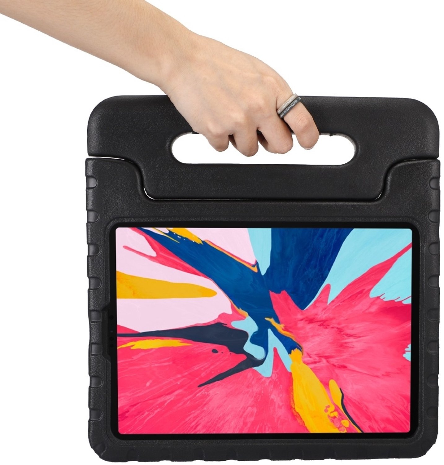 Mobigear Classic Tablethoes geschikt voor Apple iPad Air 3 (2019) Kinder Tablethoes met Handvat - Zwart