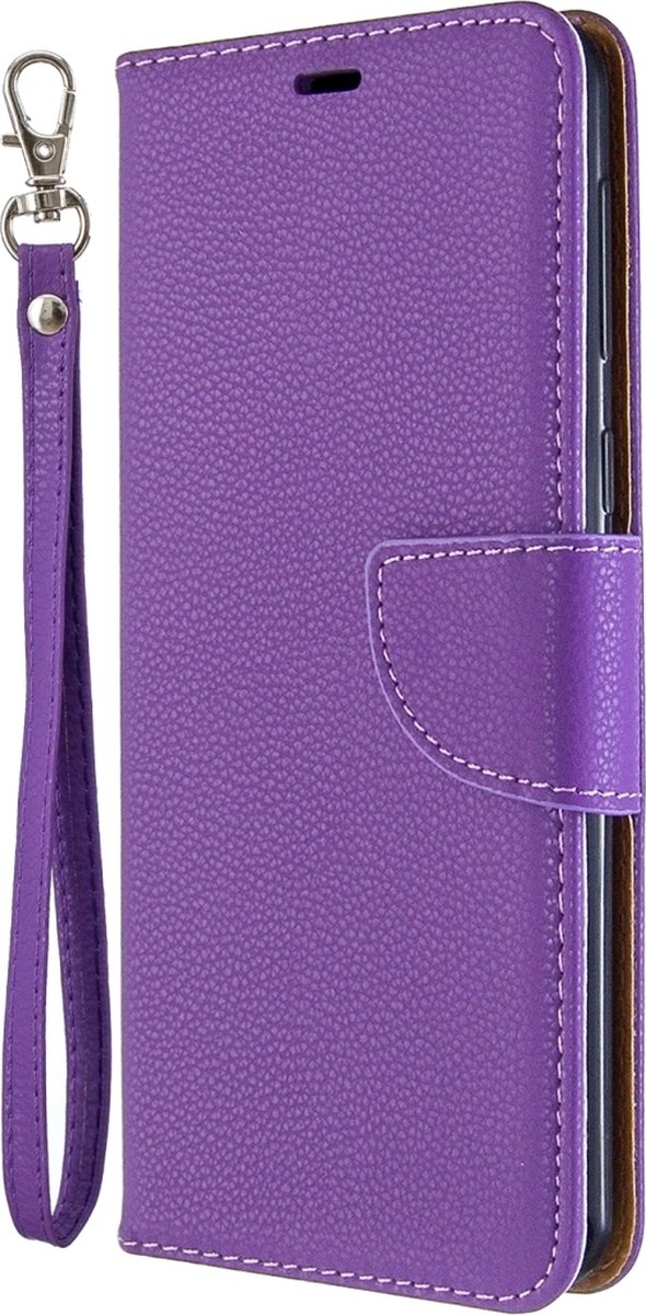 Mobigear Telefoonhoesje geschikt voor Samsung Galaxy A21 Hoesje | Mobigear Excellent Bookcase Portemonnee | Pasjeshouder voor 2 Pasjes | Telefoonhoesje voor Pinpas / OV Kaart / Rijbewijs - Paars