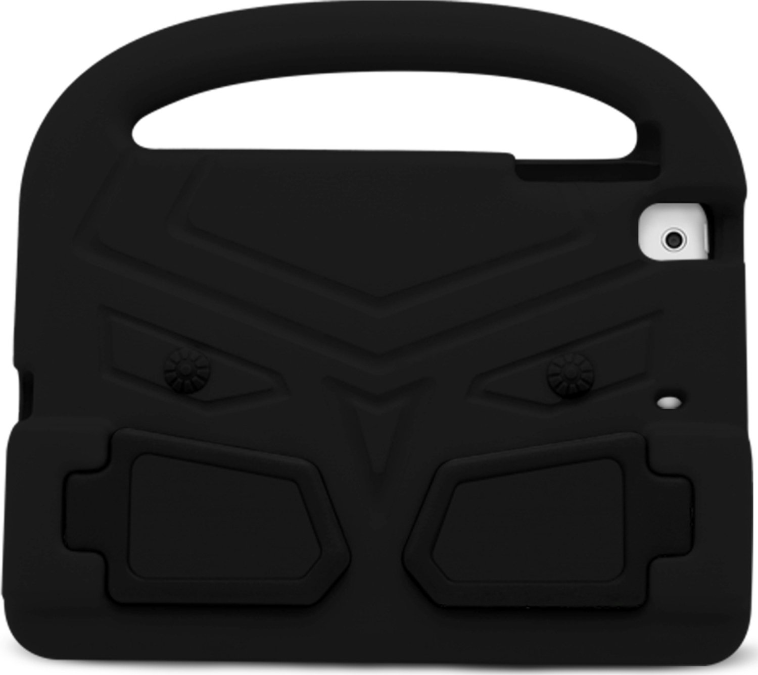 Mobigear Buddy Tablethoes geschikt voor Apple iPad Mini 5 (2019) Kinder Tablethoes met Handvat - Zwart