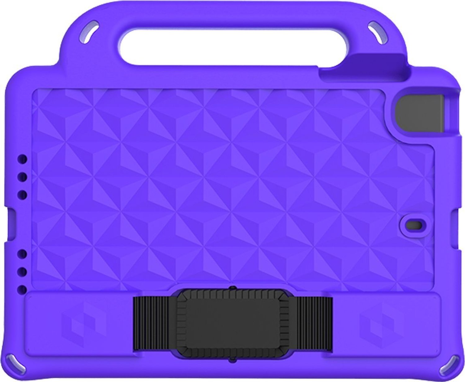 Mobigear Diamond Tablethoes geschikt voor Apple iPad Mini 6 (2021) Kinder Tablethoes met Handvat - Paars