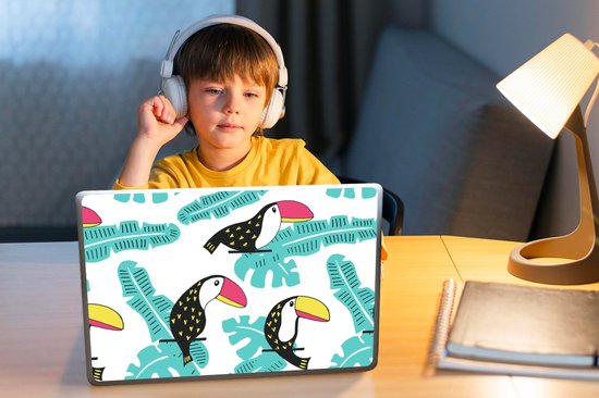 Sticker ordinateur portable - 14 pouces - Motif - Jungle - Toucan