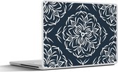 Sticker ordinateur portable - 12,3 pouces - Motif - Bloem - Bleu foncé