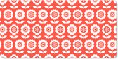 Bureauonderlegger - Bloemen - Patroon - Rood - 60x30 - Muismat
