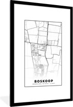 Fotolijst incl. Poster - Stadskaart - Boskoop - Plattegrond - Kaart - 80x120 cm - Posterlijst