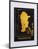 Cadre photo avec affiche - Carte - Carte - Plan de la ville - Nederland - Bovenwijde - 40x60 cm - Cadre pour affiche