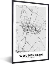 Fotolijst incl. Poster - Plattegrond - Woudenberg - Kaart - Stadskaart - 40x60 cm - Posterlijst