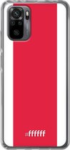 6F hoesje - geschikt voor Xiaomi Redmi Note 10 Pro -  Transparant TPU Case - AFC Ajax #ffffff