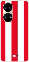 6F hoesje - geschikt voor Huawei P50 -  Transparant TPU Case - Sparta Rotterdam #ffffff