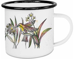 Ligarti Handgemaakte emaille mok Kolibries 300ml