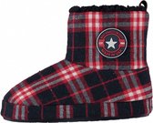 sloffen jongens textiel rood/donkerblauw maat 27-28