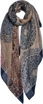 Juleeze Sjaal Dames Print 90*180 cm Blauw Synthetisch Shawl Dames Sjaal