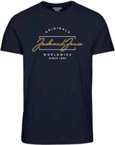 Jack & Jones T-shirt Elden Navy Blazer (Maat: 3XL)