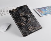P.C.K. Hoesje/Boekhoesje/Bookcover/Bookcase/Book draaibaar Marmer Zwart geschikt voor Apple iPad AIR 10.9 (2022)  MET PEN