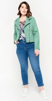 LOLALIZA Suede perfecto jasje - Licht Groen - Maat 46