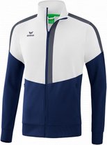 trainingsjack Squad heren polyester wit/navy maat s