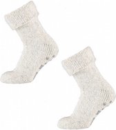 huissokken wol/polyamide lichtgrijs 2-pack maat 43-46