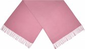 sjaal effen dames 180 x 72 cm polyester roze one-size