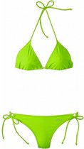 triangelbikini dames polyamide/elastaan neongroen mt 38
