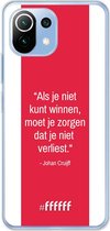 6F hoesje - geschikt voor Xiaomi Mi 11 Lite -  Transparant TPU Case - AFC Ajax Quote Johan Cruijff #ffffff