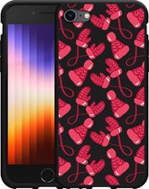 iPhone SE 2022 Hoesje Zwart Wanten - Designed by Cazy