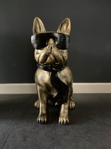 Goodyz - Statue Bouledogue Français - 60 cm de haut - avec lunettes de soleil - couleur or - différentes couleurs disponibles -