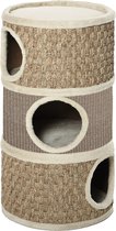 PawHut Kattenkrabpaal Kattenton voor katten 3 niveaus Krabpaal klimboom sisal D30-326