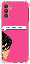 GSM Hoesje Geschikt voor Samsung Galaxy A13 5G Cover Case met transparante rand Woman Don't Touch My Phone