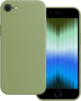 Hoes Geschikt voor iPhone SE 2022 Hoesje Siliconen Back Cover Case - Hoesje Geschikt voor iPhone SE (2022) Hoes Cover Hoesje - Groen