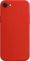 Hoes voor iPhone SE 2022 Hoesje Siliconen Rood - Hoes voor iPhone SE 2022 Hoesje Rood Case - Hoes voor iPhone SE 2022 Rood Silicone Hoesje