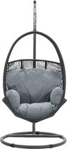 Garden Impressions  Panama hangstoel - donker grijs/zwart/lichtgrijs